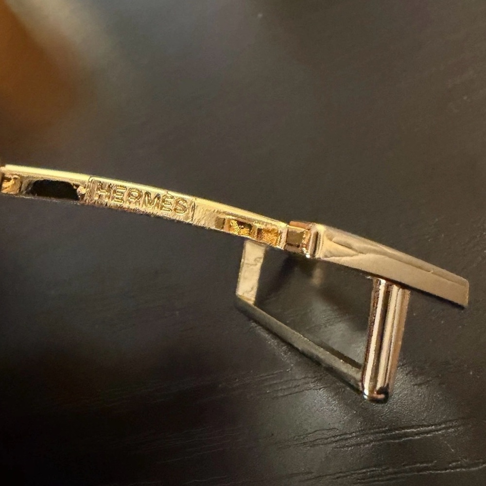 Hermes Men's Brown Belt Gold Buckle Size 130 - Picture 7 of 7